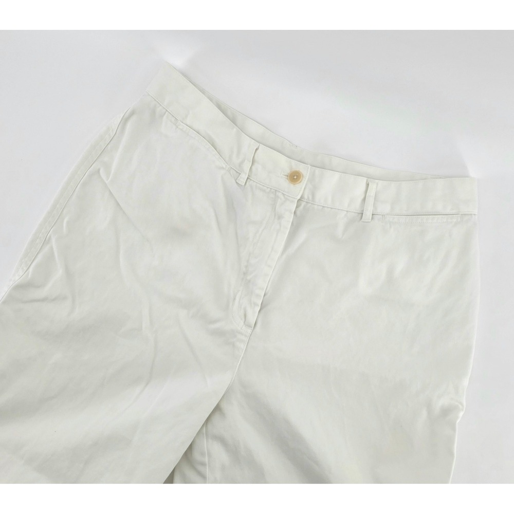 Lauren Ralph Lauren Vintage Crop Pants Coastal White Size 10 Womens Cotton Twill